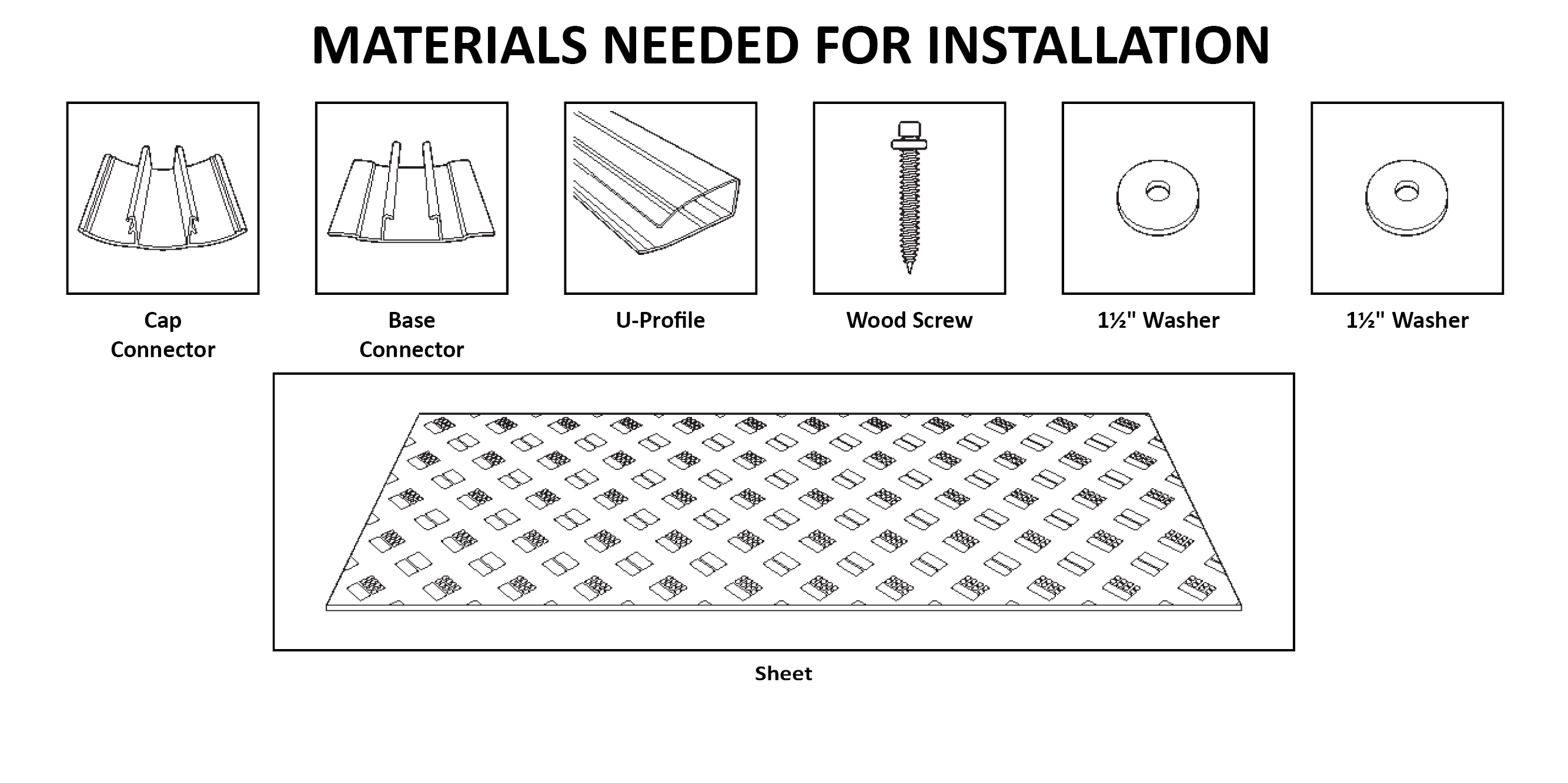 Materials Needed For Installation